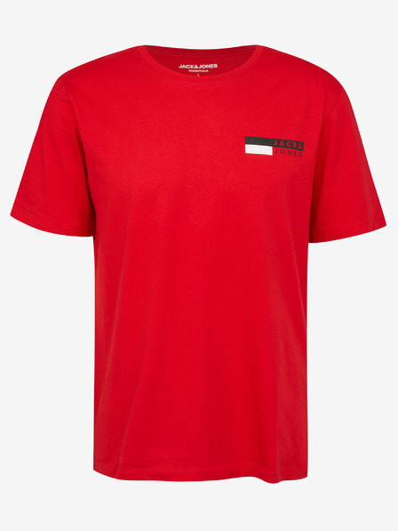 Jack & Jones Červené pánské tričko Jack & Jones