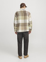 Jack & Jones Hnědo-béžová pánská svrchní kostkovaná košile Jack & Jones Bradley