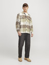 Jack & Jones Hnědo-béžová pánská svrchní kostkovaná košile Jack & Jones Bradley