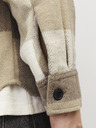 Jack & Jones Hnědo-béžová pánská svrchní kostkovaná košile Jack & Jones Bradley