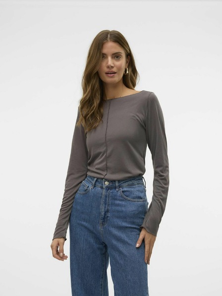Vero Moda Hnědé dámské tričko Vero Moda Maggie