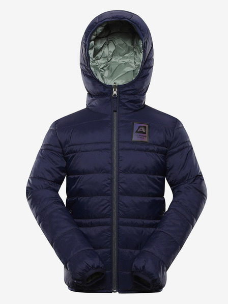 ALPINE PRO Khaki-modrá dětská oboustranná zimní bunda ALPINE PRO EROMO