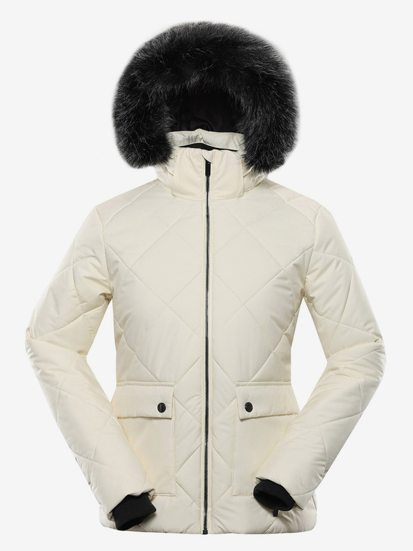 ALPINE PRO Krémová dámská zimní bunda ALPINE PRO LODERA
