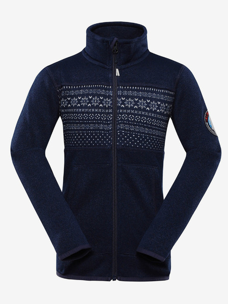 ALPINE PRO Tmavě modrý dětský svetr na zip ALPINE PRO ZEGO