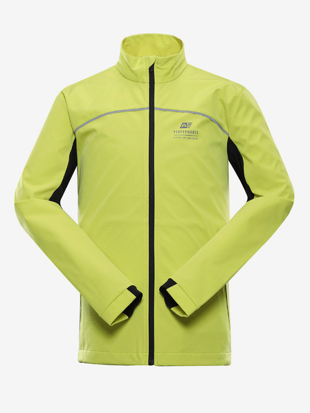 ALPINE PRO Neonově zelená pánská softshellová bunda ALPINE PRO Geroc