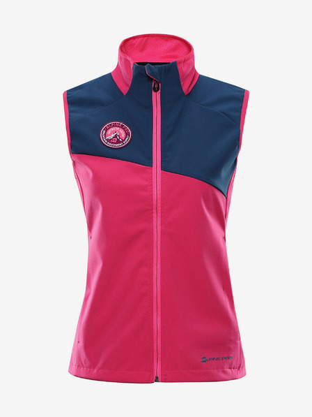 ALPINE PRO Tmavě růžová dámská softshellová vesta ALPINE PRO Wersa