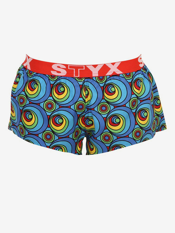 Styx Žluto-modré dámské vzorované trenýrky Styx