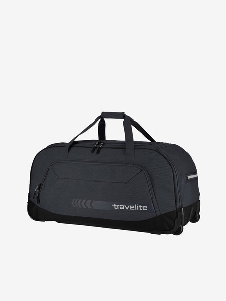Travelite Tmavě šedá cestovní taška Travelite Kick Off Wheeled Duffle Anthracite