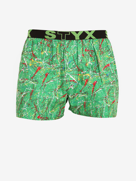 Styx Zelené pánské trenýrky se sportovní gumou Styx art Jáchym