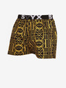 Styx Černo-žluté pánské trenýrky se sportovní gumou Styx art Gatsby