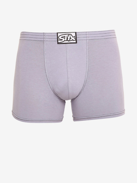 Styx Pánské boxerky Styx long klasická guma světle šedé