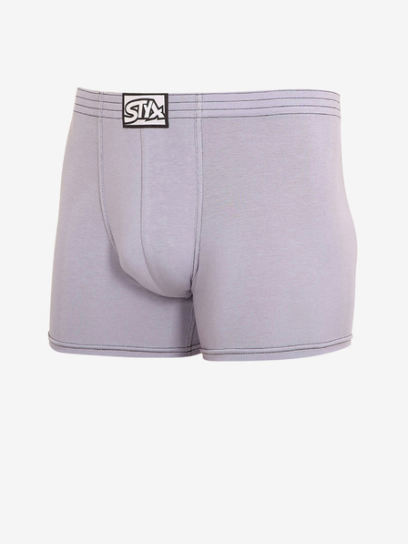 Styx Pánské boxerky Styx long klasická guma světle šedé