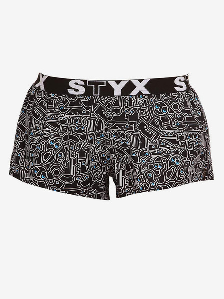 Styx Dámské trenky Styx art sportovní guma doodle