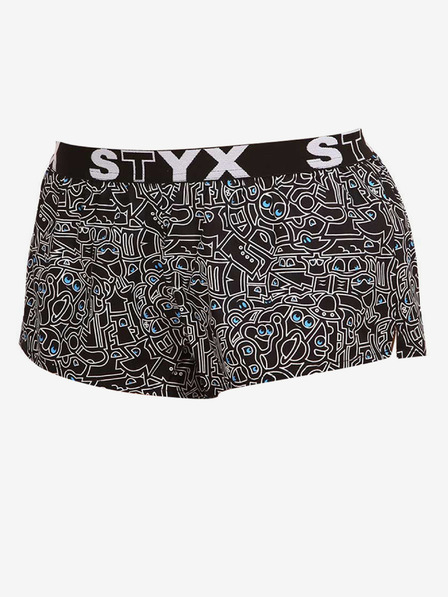 Styx Dámské trenky Styx art sportovní guma doodle