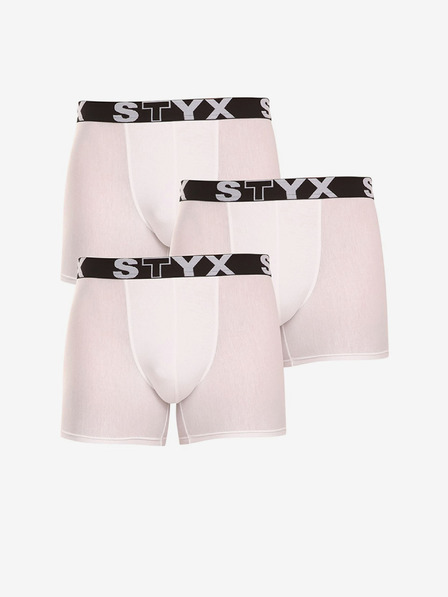 Styx Sada tří - pánské boxerky Styx long sportovní guma