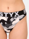 Styx Černo-šedá dámská army tanga Styx art Maskáč