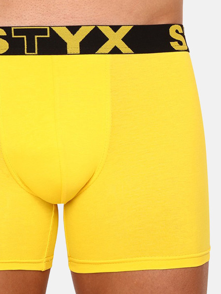 Styx Žluté pánské boxerky Styx Long
