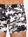 Styx Bílo-šedé pánské army boxerky Styx long art Maskáč