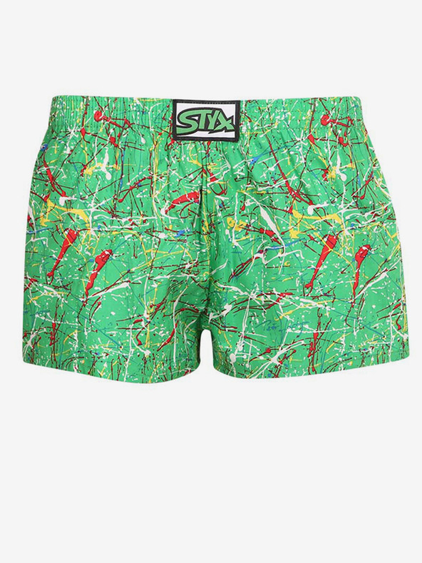 Styx Zelené klučičí vzorované trenýrky Styx art Jáchym