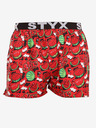 Styx Červené pánské vzorované trenýrky Styx