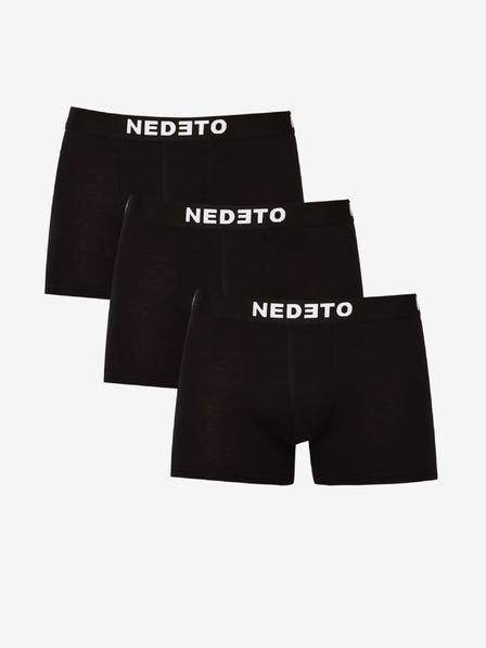 Nedeto Sada tří pánských boxerek v černé barvě Nedeto