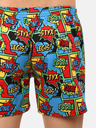 Styx Červeno-modré pánské vzorované trenýrky Styx premium art Boom