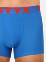 Styx Sada tří pánských boxerek v šedé, bílé a modré barvě Styx