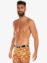 Styx Oranžové pánské vzorované boxerky Styx