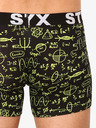 Styx Černé pánské vzorované boxerky Styx