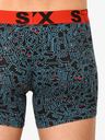 Styx Černé pánské vzorované boxerky Styx