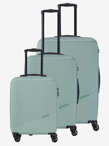 Travelite Sada tří cestovních kufrů ve světle zelené barvě Travelite Bali S,M,L Mint