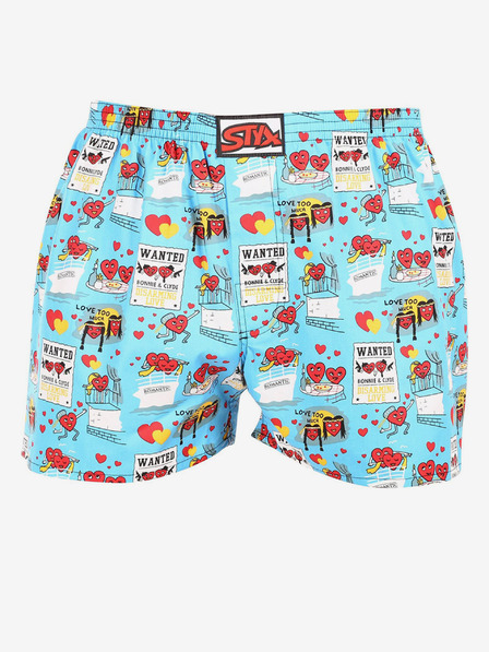 Styx Tyrkysové pánské trenýrky Styx Valentýn páry