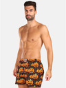 Styx Oranžovo-hnědé pánské trenýrky Styx Halloween dýně