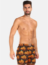 Styx Oranžovo-hnědé pánské trenýrky Styx Halloween dýně