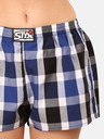 Styx Modro-bílé dámské kostkované trenýrky Styx