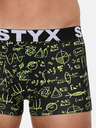 Styx Žluto-černé pánské vzorované boxerky Styx Fyzika