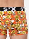 Styx Žluto-oranžové pánské vzorované boxerky Styx Včelky