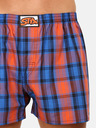 Styx Oranžovo-modré pánské kostkované trenýrky Styx