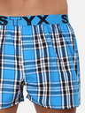 Styx Modré pánské kostkované trenýrky Styx