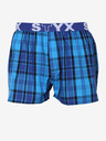 Styx Modré pánské kostkované trenýrky  Styx