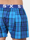 Styx Modré pánské kostkované trenýrky  Styx