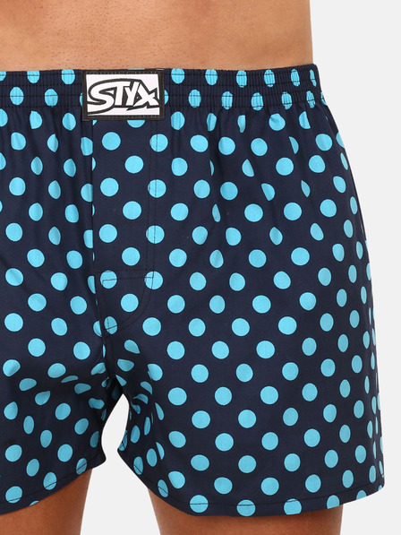 Styx Tmavě modré pánské puntíkované trenýrky Styx
