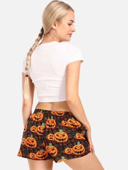 Styx Oranžovo-černé dámské trenýrky Styx Halloween dýně