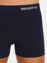 Nedeto Tmavě modré pánské bezešvé bambusové boxerky Nedeto