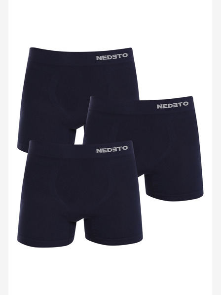 Nedeto Sada třípánských bezešných boxerek v tmavě modré barvě Nedeto