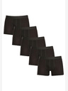 Nedeto Sada pěti pánských plus size boxerek v černé barvě Nedeto
