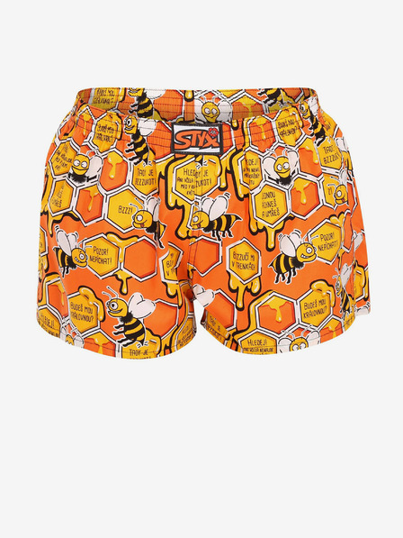 Styx Oranžové dámské trenýrky Styx art Včelky