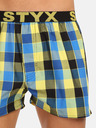 Styx Žluto-modré pánské kostkované trenýrky Styx