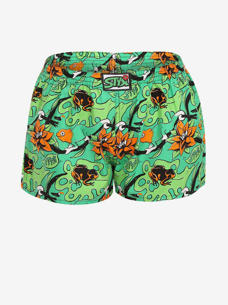 Styx Zelené dámské vzorované trenýrky Styx art Tropic