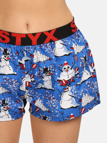 Styx Dámské trenky Styx art sportovní guma Vánoce sněhuláci